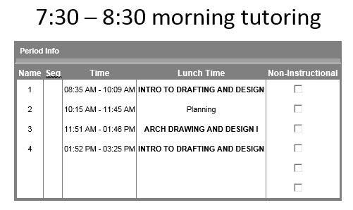 schedule